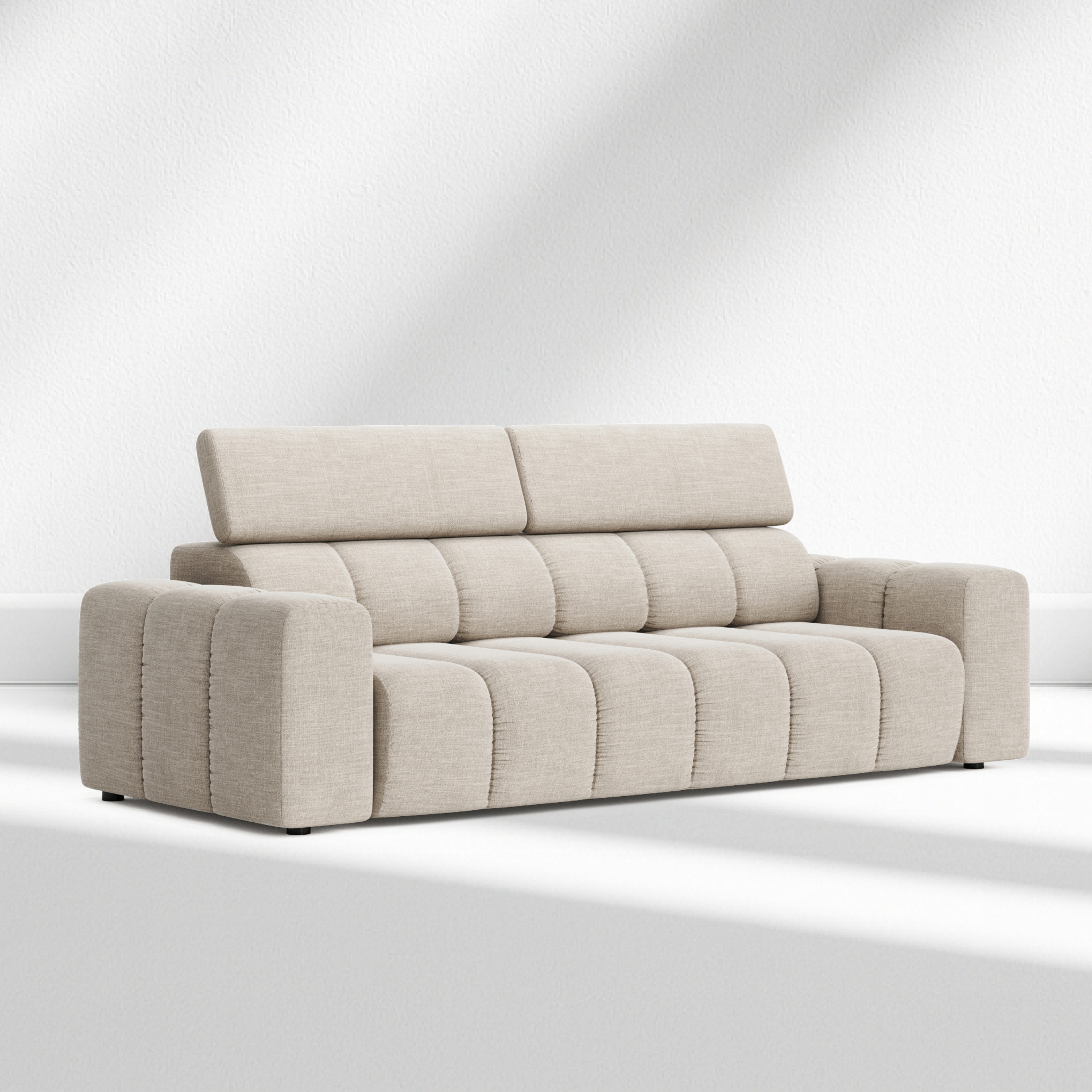 Party 3-Seater Modular Sofa with Adjustable Headrests